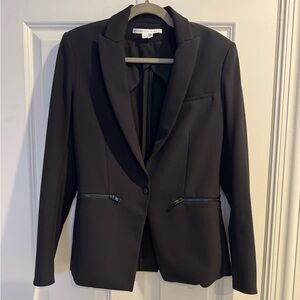 Veronica Beard Black Scuba Blazer